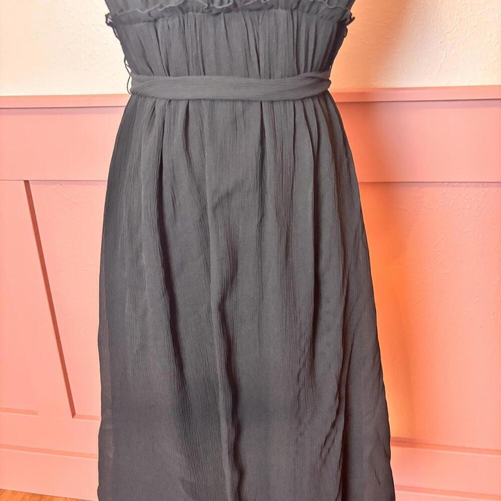 babydoll whimsy goth tie back dress banana republic sz xs black coquette gyaru - Picture 7 of 8